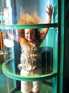 Wind tunnel fun at MOSI in Tampa, Florida