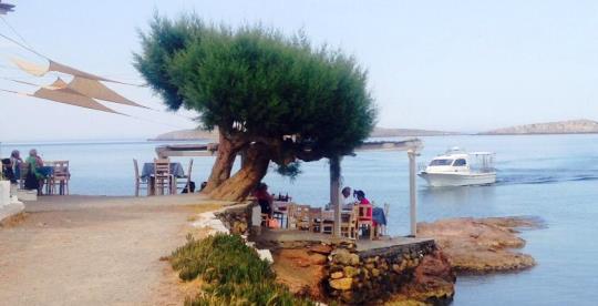 Hiona beach cafe by the Sea on Crete