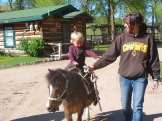 Little Tyke Horse Encounter Lazy L&B Ranch near Jackson Hole, WY
