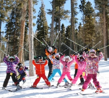 Angel fire, New Mexico Kids Ski Free.