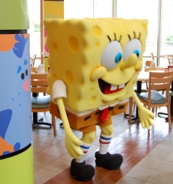 SongeBob Square pants at Breakfast in Florida