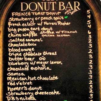 Donut Bar Delicious Saturday Menu Choices