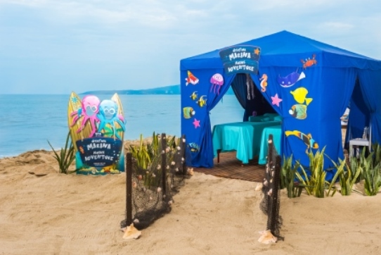 Grand Velas Marine Spa Blue Tent on the Beahc