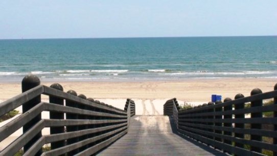 Texas Gulf Coast Cinnamon Shore Bridge to Beach