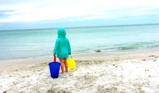 Toddler vacation life at the beach. 