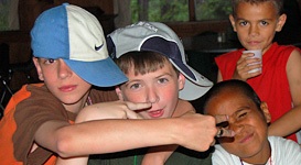 Oregon Family Vacation Camp group of boys