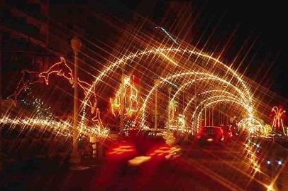Virginia Beach Holiday Lights on the beach