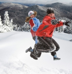 Snow Jumping Family Fun