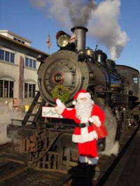 New Hope Railroad Santa Train in Pennsylvania.