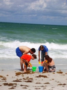 Cocoa Beach Florida Sandcastle Building