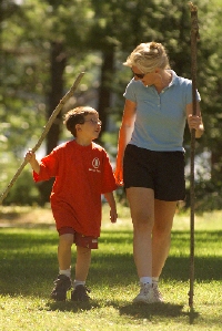 Maine Kingsley Pines Hiking at Family Camp