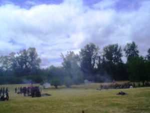 Willamette Mission State Park Battle Reenactment.