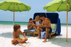 Beach Umbrellas for Families at Longboat Key Resort & Spa Florida 