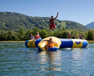 Smuggs' resort Summertime Lake Bouncing Fun