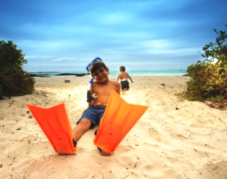 Galapagos Family Beach Fun