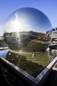 La Geode at Parc de Villette in Paris by Jaques Leber   