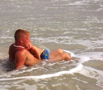 Nap Time Surf, Sun and Baby at the Beach