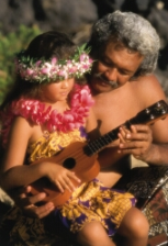 Ukelele Playing on Big Island Hawaii