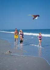 Kite flying on Myrtle Beach South Carolina.