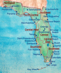 Map of Florida Regions